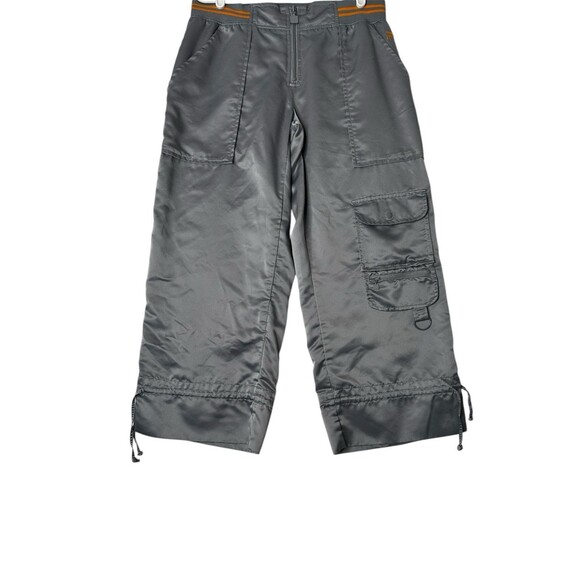 Fila athletic running workout Cargo Straight leg Capri Medium silver grey rare - Picture 4 of 11